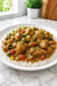 Easy Cajun Chicken Etouffee Dinner