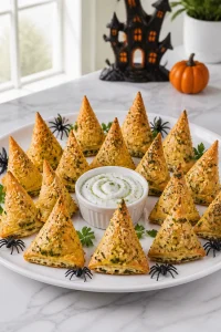 Easy Halloween Spanakopita Spinach Triangle