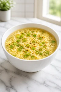 Easy Homemade Egg Drop Soup Bowl