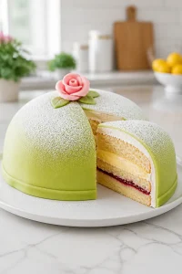 Elegant Swedish Princess Cake with Marzipan