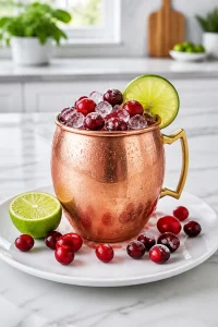 Festive Cranberry Moscow Mule Cocktail