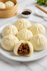 Fluffy Chinese Steamed Pork Bao Buns