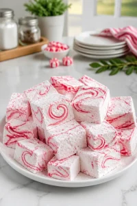Fluffy Homemade Peppermint Swirl Marshmallows