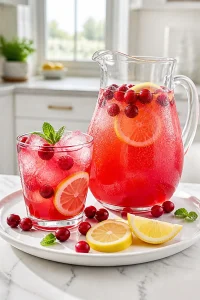 Fresh Cranberry Lemonade for Thanksgiving