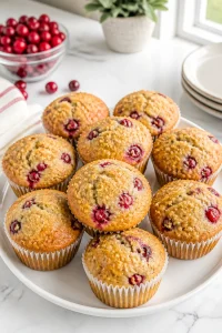 Fresh Cranberry Muffins with Turbinado Topping