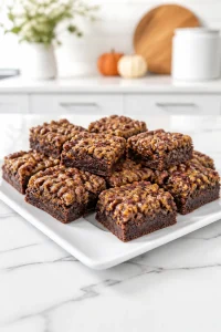 Fudgy Pecan Pie Brownies for Thanksgiving