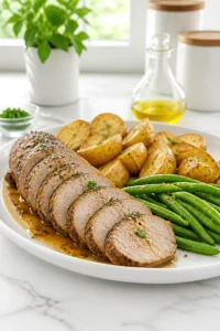 Garlic Herb Roasted Pork Tenderloin