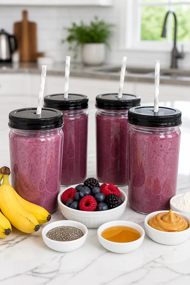 Grab and go protein smoothie cup for quick nutrition on the go