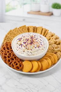 Halloween Cake Batter Dip Dessert