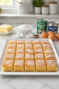 Hawaiian Coconut Butter Mochi Squares
