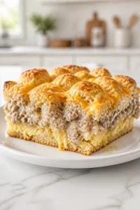 Hearty Biscuits and Gravy Breakfast Casserole