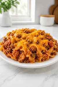 Hearty Johnny Marzetti Casserole With Cheddar