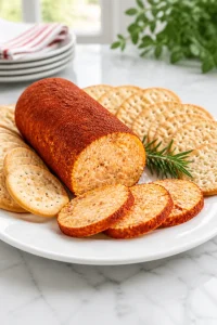 Holiday Cheddar Cheese Log Appetizer