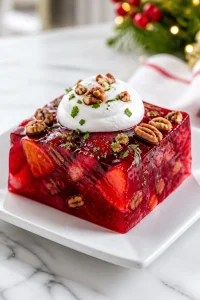 Holiday Cranberry Jello Salad with Pecans