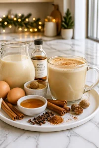 Homemade Eggnog Latte with Almond Milk