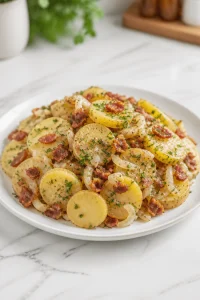 Hot German Kartoffelsalat With Bacon Dressing