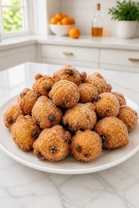 Italian Frittelle Raisin Fritters with Orange