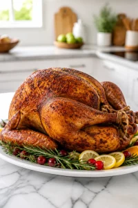 Juicy Smoked Turkey for Thanksgiving Dinner