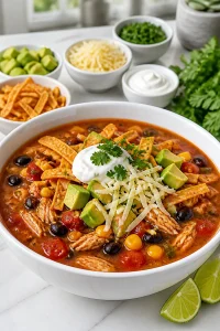 Leftover Turkey Tortilla Soup Bowl