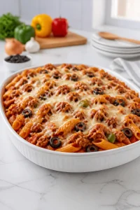 Loaded Pizza Casserole with Penne