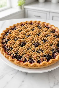 Marionberry Pie with Brown Sugar Crumble
