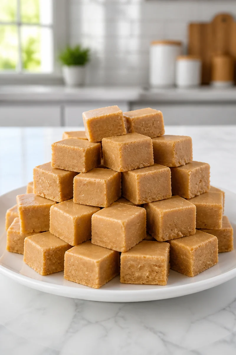 Delicious maple fudge made with brown sugar, perfect for indulging in a sweet treat.