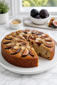 Moist Fresh Fig Cake with Almonds