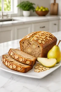 Moist Pear Bread with Almonds