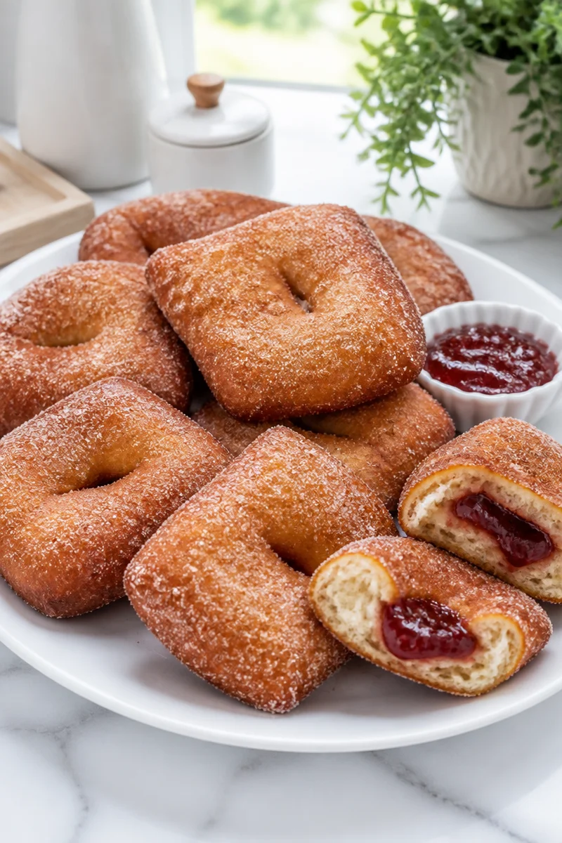 Delicious Pennsylvania Dutch Fastnacht Potato Doughnuts ready to enjoy.