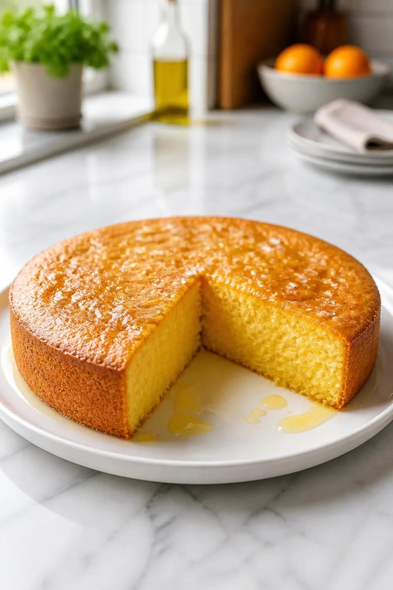 Traditional Portuguese Pão de Ló sponge cake with a light texture