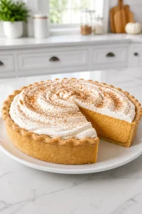 Pumpkin Chiffon Pie with Whipped Cream