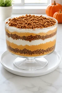 Pumpkin Gingerbread Trifle for Fall Gatherings