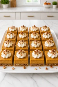 Pumpkin Pie Bars with Pecan Crust