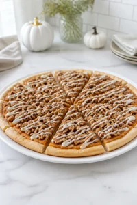Pumpkin Spice Dessert Pizza with Streusel
