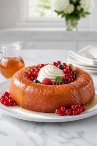 Savarin Cake with Grand Marnier Syrup