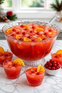Shirley Temple Party Punch for Holidays