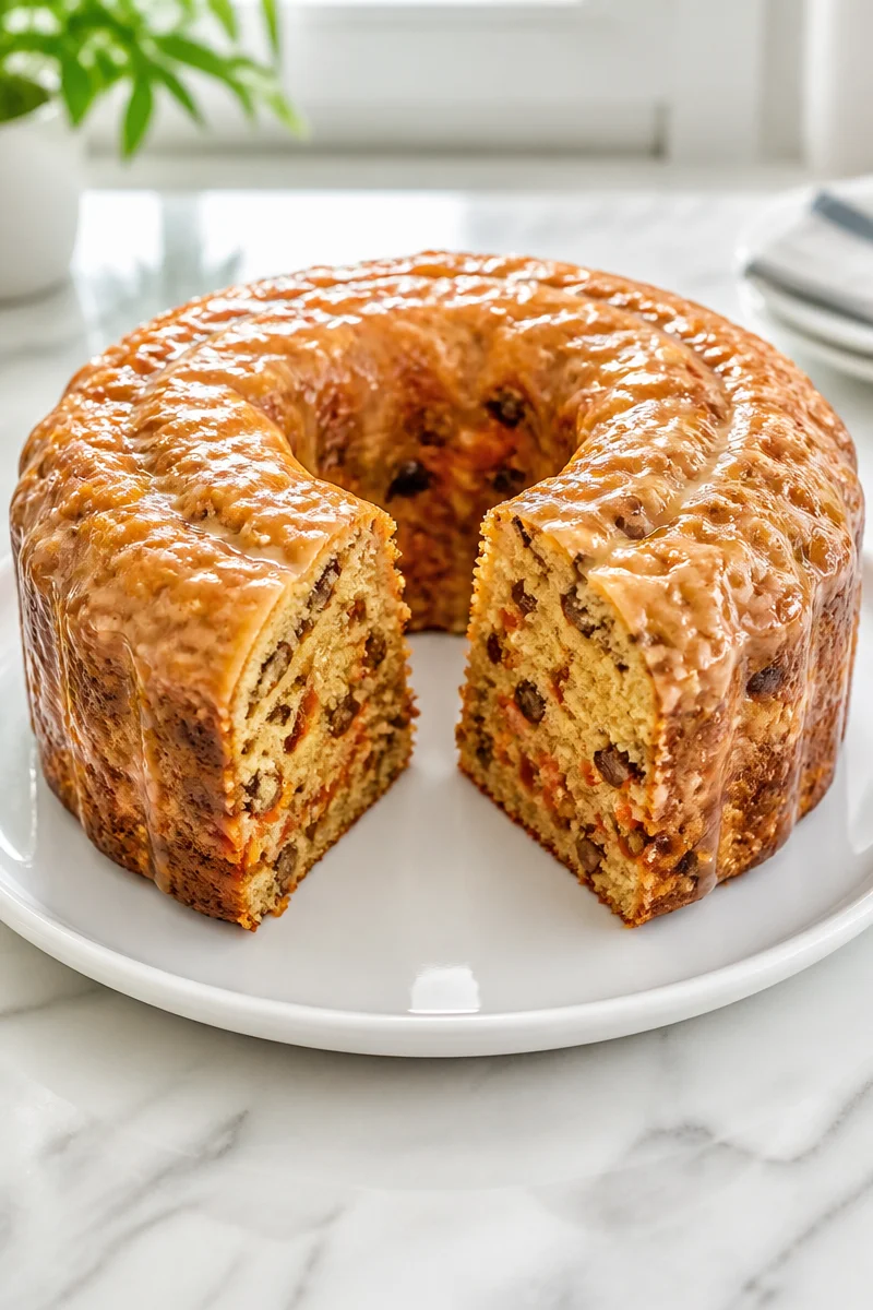 Southern orange slice cake with dates, a moist and flavorful dessert.