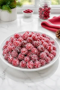Sparkling Sugared Cranberries for Christmas