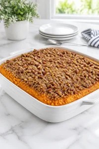 Sweet Potato Souffle with Pecan Topping