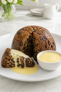 Traditional Scottish Clootie Dumpling Fruit Pudding