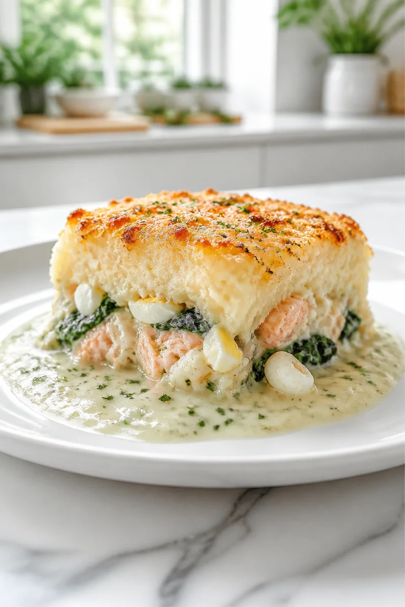 Delicious ultimate fish pie topped with creamy Gruyère mash
